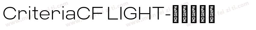 CriteriaCF LIGHT字体转换